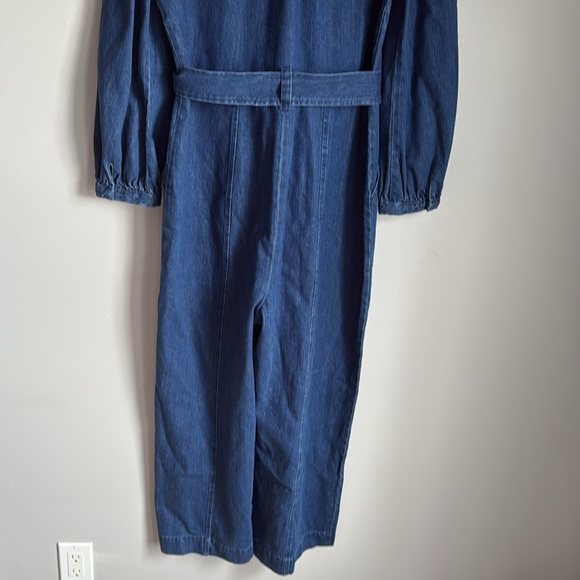 WHISTLES Estelle cropped denim jumpsuit 8 - Picture 11 of 16